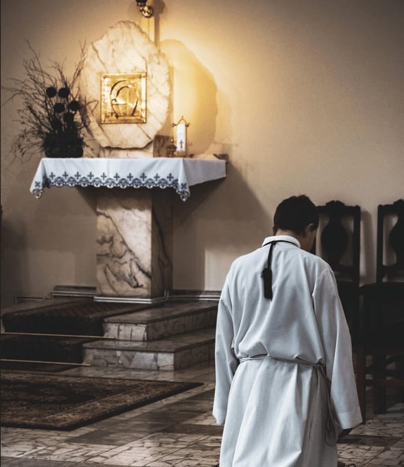 Preghiera in chiesa